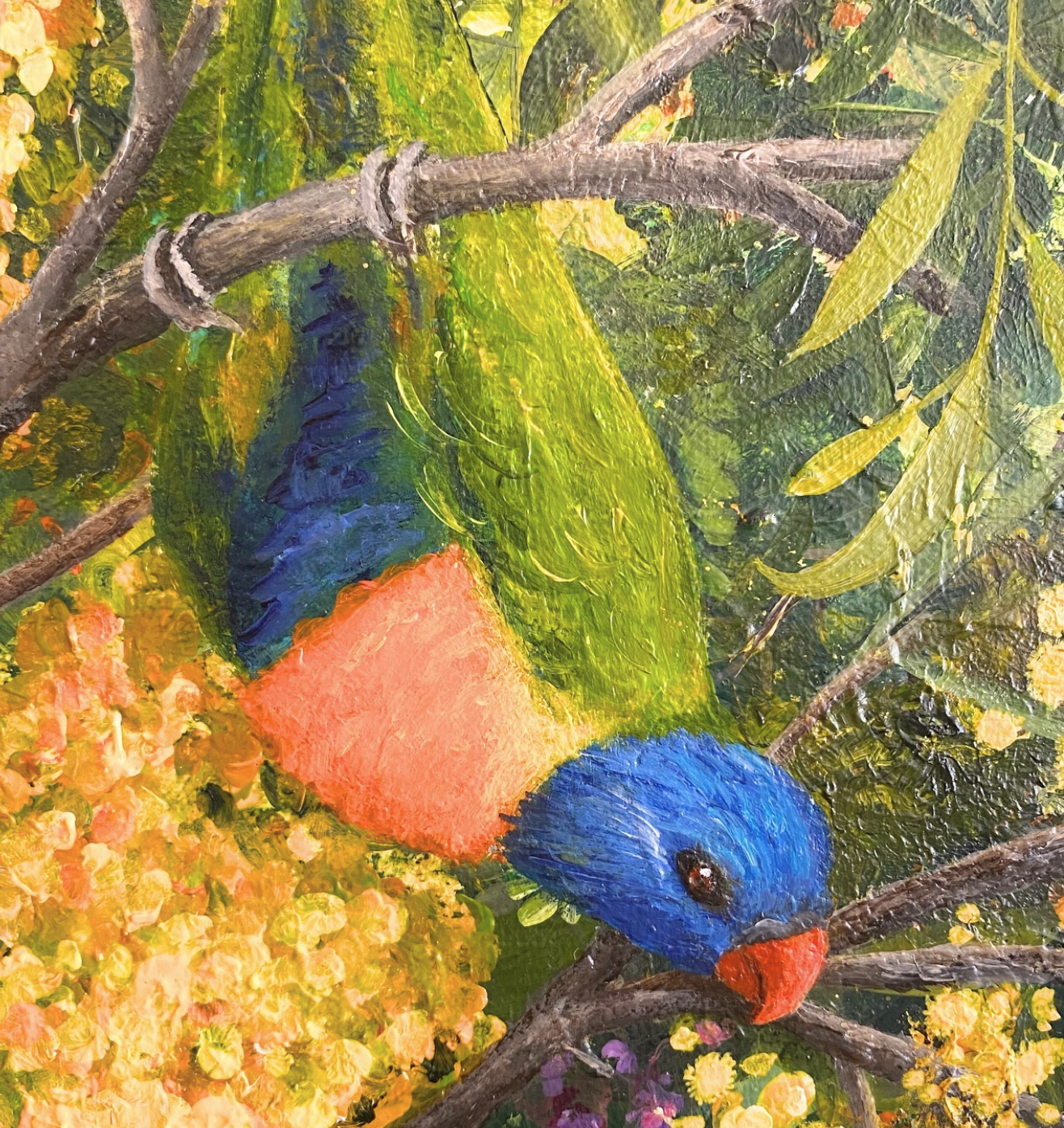 【SOLD 委託作品】Birds of gold