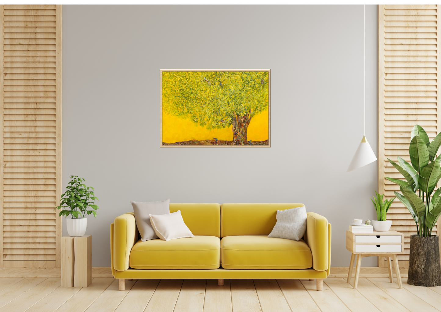 Yellow Tree of Happiness Art Poster