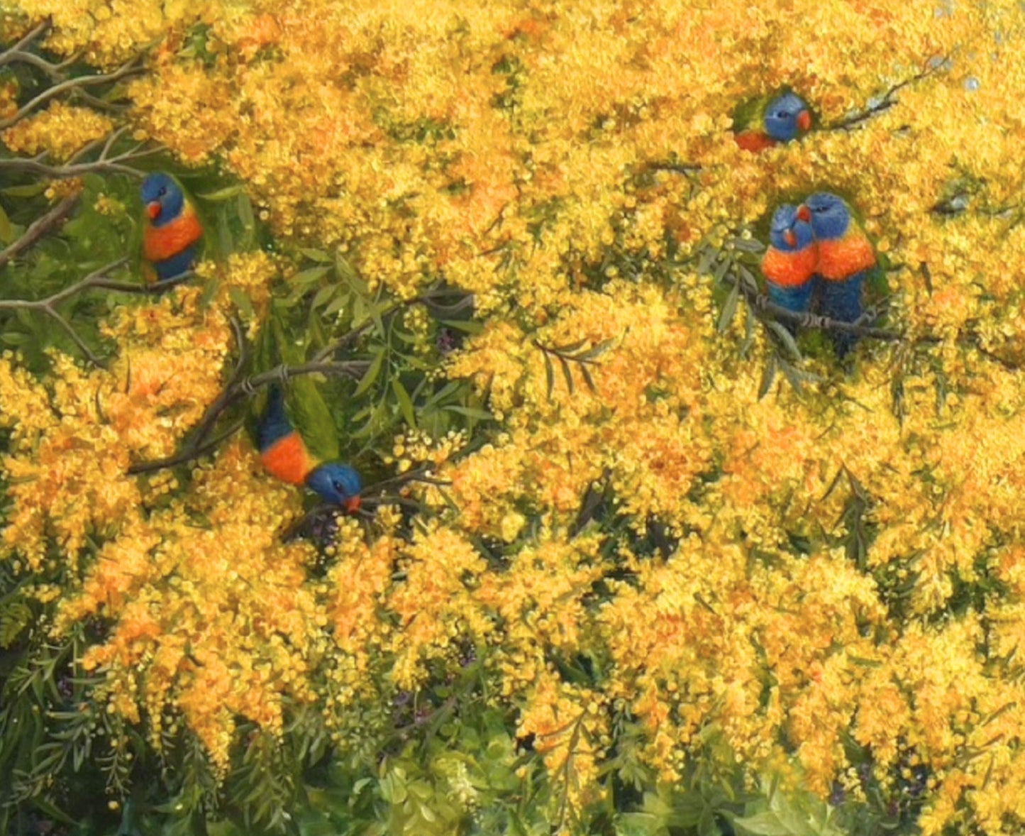 【SOLD 委託作品】Birds of gold