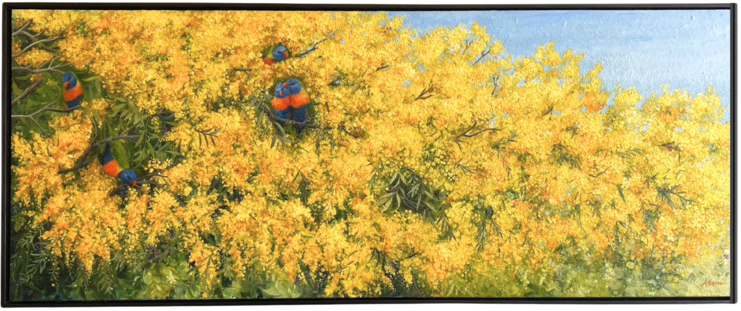 【SOLD 委託作品】Birds of gold